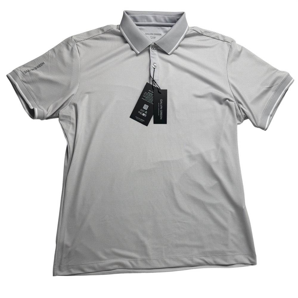Galvin Green Miller Golf Polo Shirt Mens XL Grey White Ventil8 Plus NEW